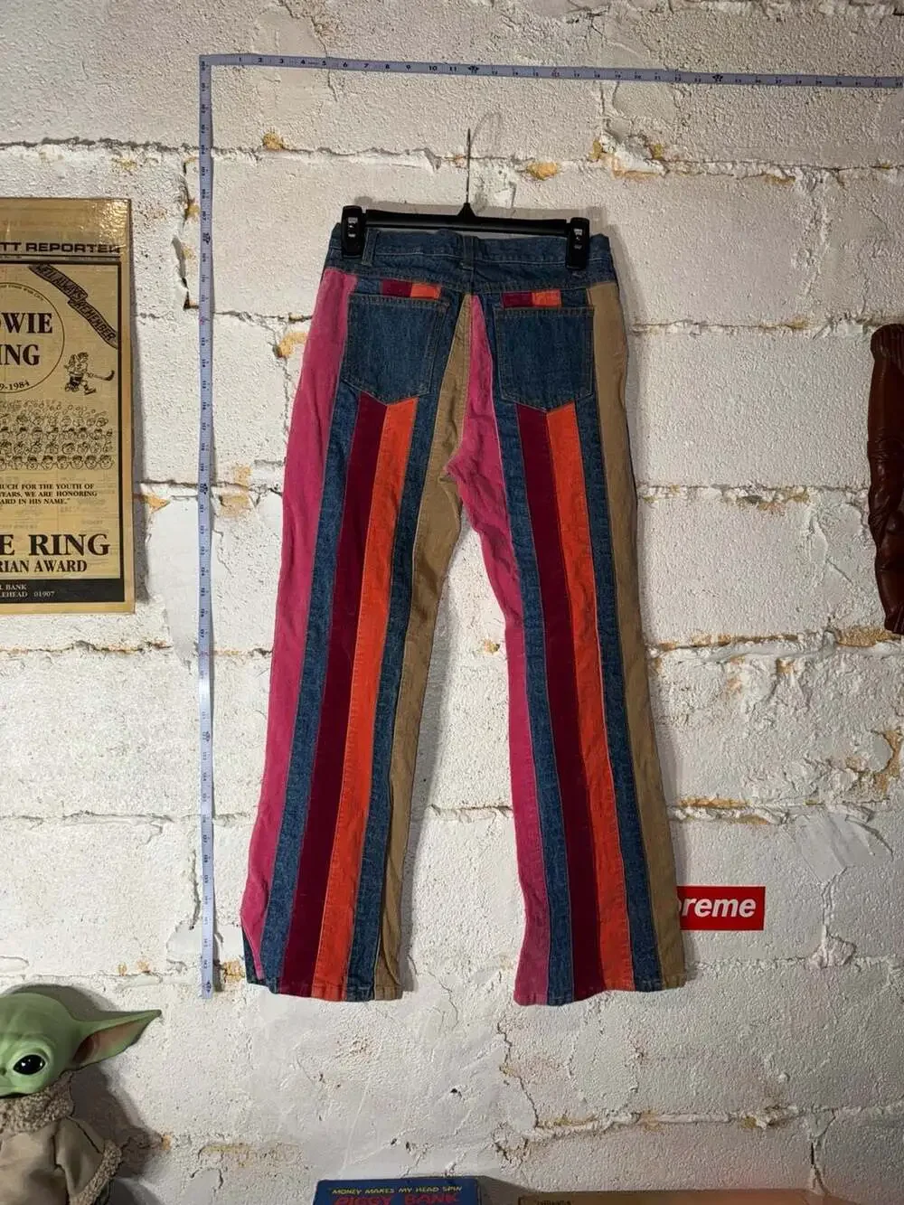 The Children's Place Multi-Color Corduroy Striped Denim Flare Pants Size 14